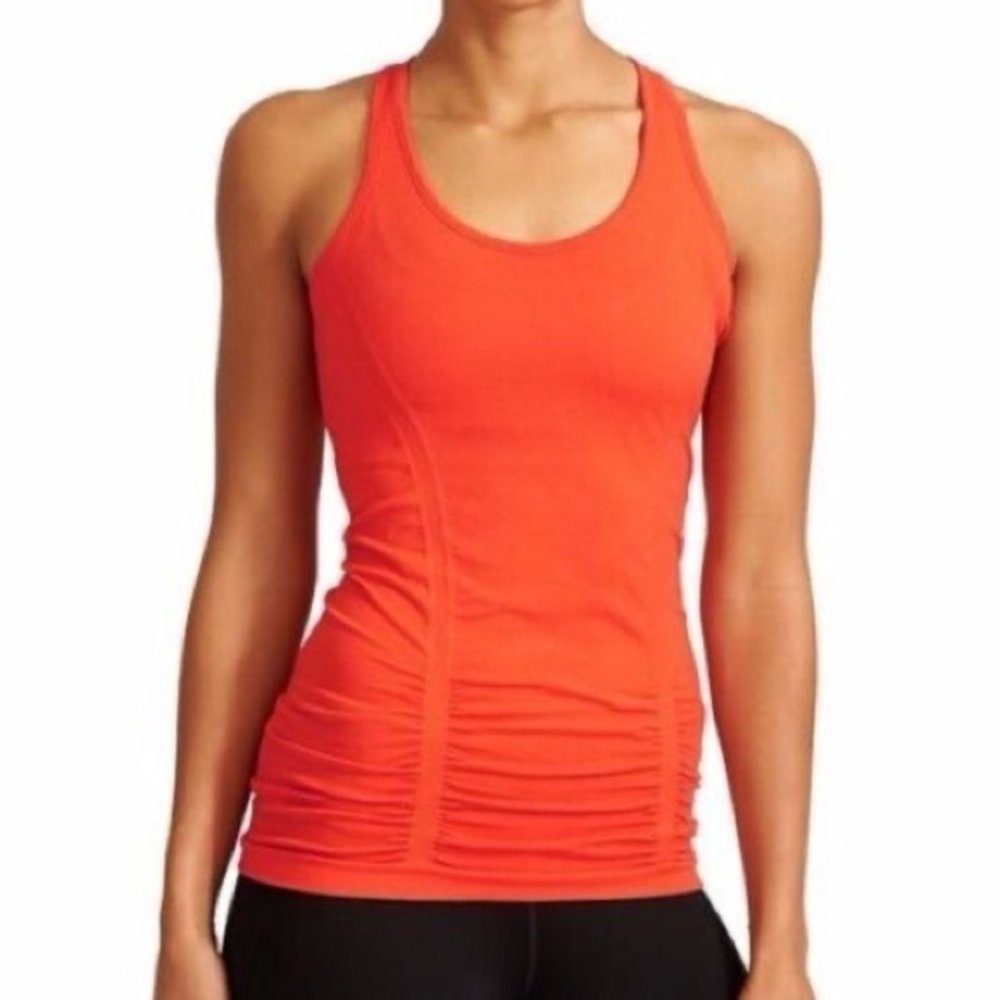 Athleta Womens Racer Back Yoga Running Athletic Top Red/Orange Size M